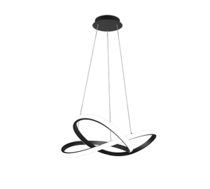 Lampa wisząca nowoczesna zawijana serpentyna czarna RL R32051432 Course LED 27W 4000K 60cm