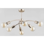 Nowoczesna lampa sufitowa plafon złoty z rozłożystymi ramionami bez kloszy Ralph Alfa 63048 6xE27 31cm x 54cm