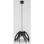 Pojedyncza lampa wisząca do jadalni z dekoracyjnym kloszem ze sklejki Haga Alfa 60903 E27 90cm x 30cm x 30cm