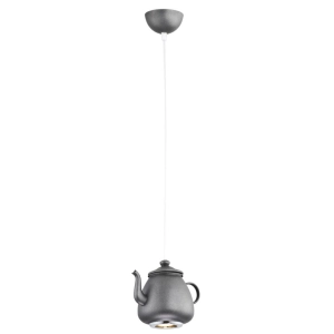 Lampa wisząca antracytowy czajnik Argon 3653 Jamajka GU10 20cm x 105cm