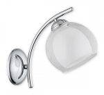 Lampa ścienna Kinkiet Lemir O2230 K1 CH Altea E27 25cm x 15cm podwójny klosz chrom