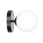 Lampa ścienna kinkiet mała czarna kula nowoczesna Kinkiet Emibig 1020/K1 Czarny Bior K1 Black 1xE14
