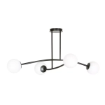 Lampa sufitowa nowoczesna długie ramiona z kulami do salonu Emibig 1024/4 Czarny Halldor 4 Black 4xE14