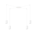 Lamp wisząca typu spider biała cztery tubki na długich przewodach Emibig 525/4 Biały Traker 4 Wh/White 4xGU10