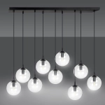 Lampa dziewięć szklanych kul na czarnych linkach Emibig 711/9 Cosmo 9 Bl