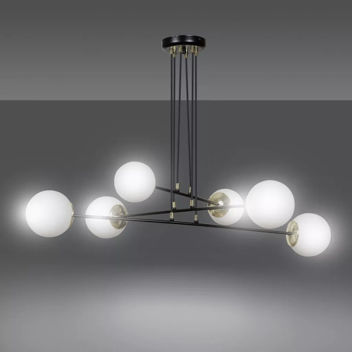 Lampa EMIBIG Ognis 966/6 czarny - 4cabff80628256be452432e746c27e4c