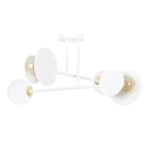 Lampa sufitowa nowoczesna biała kuliste klosze w okrągłe osłonki na żarówki Emibig 613/4 Biały Minerva 4 White 4xE27
