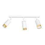 Lampa sufitowa listwa trzy reflektorki regulowane Emibig 963/3 Biały/Złoty Hiro 3 Wh/Gold 3xGU10 62cm