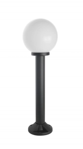 Czarna zewnętrzna lampa stojąca z kulą szklaną SU-MA K 5002/3/K 200 Kule E27 IP43 70cm