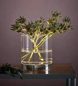Lampa nocna wazon walec szeroki przezroczysty do kwiatów barwa światła ciepła biała MarkSlojd 107326 Bouquet 19cm x 18cm