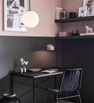 Lampa wisząca w stylu skandynawskim biały szklany klosz na czarnym przewodzie pojedynczy zwis MarkSlojd 108267 Dione 150cm x 25cm