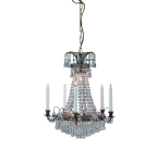 Kryształowa lampa wisząca ze świecznikiem MarkSlojd 100642 Läckö 6xE14 48cm