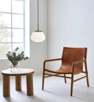 Lampa wisząca w stylu skandynawskim antyczne złoto i mleczny szklany klosz pojedynczy zwis MarkSlojd 108296 Rise E27 150cm x 25cm