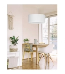 Lampa wisząca z szerokim okrągłym abażurem z forniru do wyboru Ramko 67525 Nodo 6xE27 