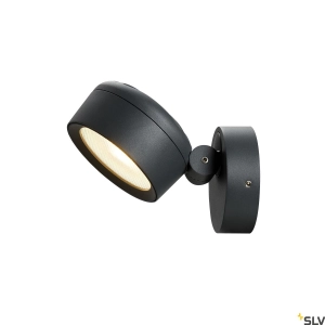 Antracytowa zewnętrzna lampa ścienna SLV 1002903 Eskina LED 14,5W 3000/4000K IP65 95stopni ściemnialna fazowo
