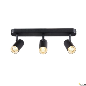 Czarna potrójna lampa sufitowa punktowa SLV 1002976 Noblo LED 24W 2700K 36stopni ściemnialna fazowo