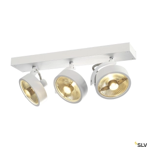 Biała lampa spot z trzema reflektorami SLV 147321 Kalu 3xES111 45cm