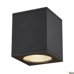Antracytowa zewnętrzna lampa sufitowa sześcian SLV 1003421 Enola LED 11W 3000/4000K CRI90 38stopni IP65
