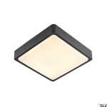 Antracytowa kwadratowa lampa ścienno sufitowa zewnętrzna z czujnikiem SLV 1003452 Ainos LED 18W 3000/4000K IP65