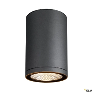 Antracytowa zewnętrzna lampa sufitowa tuba SLV 1003442 Enola LED 36W 3000/4000K CRI90 38stopni IP65
