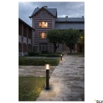 Antracytowa zewnętrzna lampa stojąca SLV 1004680 Ovalisk LED CCT 9,2W 3000/4000K IP65 75cm