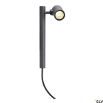 Antracytowa lampa zewnętrzna wbijana w grunt SLV 233275 Helia LED 6,5W 3000K IP55 35stopni 30cm