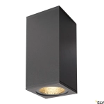 Dwupunktowa srebrno szara zewnętrzna lampa ścienna SLV 234515 Big Theo LED 29W 3000K IP44