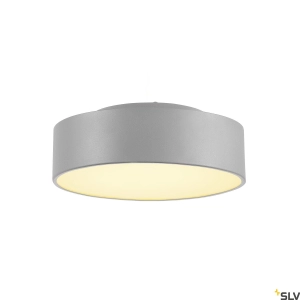 Srebrno szara okrągły plafon z odstępem od sufitu SLV 1000857 Medo LED 15W 3000K 28cm ściemnialny 1-10V