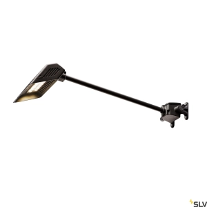 Czarna długa zewnętrzna lampa ścienna z reflektorem SLV 1000880 Today LED 29W 4000K CRI70 IP65