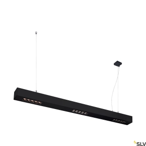 Czarna lampa wisząca listwa ledowa techniczna SLV 1000927 Q-Line LED 46W 3000K CRI90 30stopni 100cm ściemnialna fazowo