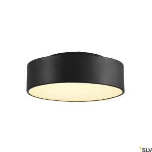 Czarny okrągły plafon z odstępem od sufitu SLV 135020 Medo LED 16W 3000K 28cm ściemnialny fazowo