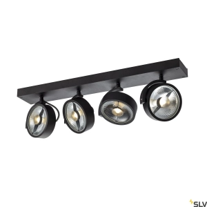 Czarna lampa sufitowa z ruchomymi reflektorami SLV 1002023 Kalu 4xES111 60cm