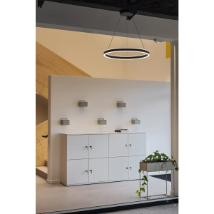 Czarna lampa wisząca obręcz ledowa SLV 1004763 One 34W 3000K/4000K Dali2 CRI90 130stopni 80cm