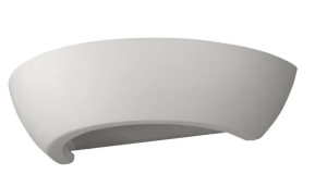 Biały zaokrąglony kinkiet z ceramiki i szkła Sollux Lighting SL.0160 Oskar E27