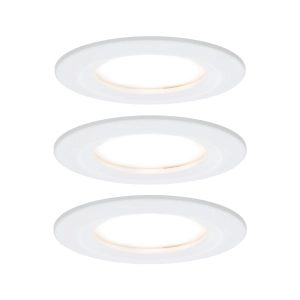 Zestaw Premium Coin Slim LED 3x6,8W IP44 2700K 230V 51mm Biały Mat/Aluminium Paulmann PL93870