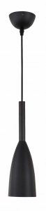 Lampa wisząca czarny metalowy abażur wąski podłużny Light Prestige LP-181/1P BK Solin E27 11cm