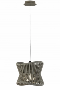 Lampa wisząca mały pleciony abażur ze sznurka brązowy Mantra 7131 Polinesia E27 30cm