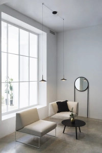 Lampa wisząca minimalistyczna dwa małe abażury stożki na długich przewodach do podwieszenia Mantra 7306 Orion LED 16W 3000K