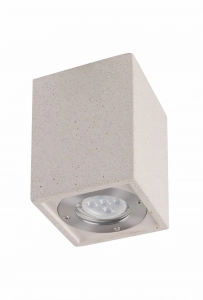 Lampa ogrodowa sufitowa tubka kwadratowa biała Mantra 7186 Levi GU10 13cm