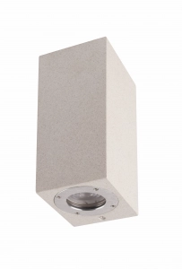 Lampa ogrodowa sufitowa tuba prostokątna kwadratowa biała Mantra 7182 Levi GU10 18cm