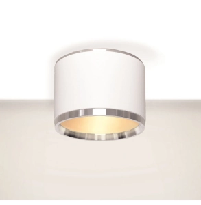 Czarna lampa sufitowa tuba z aluminiowym ringiem Elkim Lighting 310402131 Reti LED 10W 3000K 110stopni 11x9cm