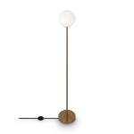 Lampa Stojąca Podłogowa Szklana Kula Maytoni MOD013FL-01BS Ring E27  25cm x 155cm złoty biały
