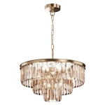 Lampa Wisząca Kryształowy Żyrandol Maytoni MOD085PL-07G Revero 7xE14 50cm x 115cm złoty