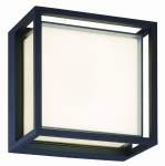 Lampa ścienna ogrodowa kinkiet elewacyjny box czarna rama Mantra 7060 Chamonix LED 9W 3000K