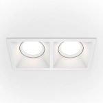 Lampa sufitowa Podtynkowa Maytoni DL029-2-02W Dot 2xGU10 9x17,3x4,2cm biały regulowana z ramką