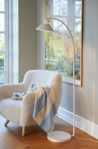 Biała lampa stojąca podłogowa Nordlux 2213394001 Dial E27 150cm