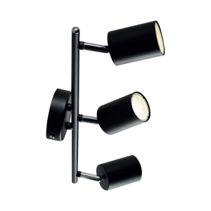 Czarna lampa sufitowa trzy reflektory punktowe regulowane na listwie Nordlux 2113270103 Explore 3xGU10
