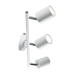 Biała lampa sufitowa trzy reflektory punktowe regulowane na listwie Nordlux 2113270101 Explore 3xGU10