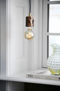Lampa wisząca brązowy marmur Nordlux 45883018 Siv E27 6cm x 270cm