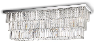 Włoska kryształowa lampa sufitowa Ideal Lux 166285 Martinez 8xE14 Chrom
